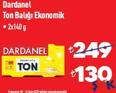 DARDANEL TON BALIĞI EKONOMİK 2X140 G fiyat ve kampanya bilgisi